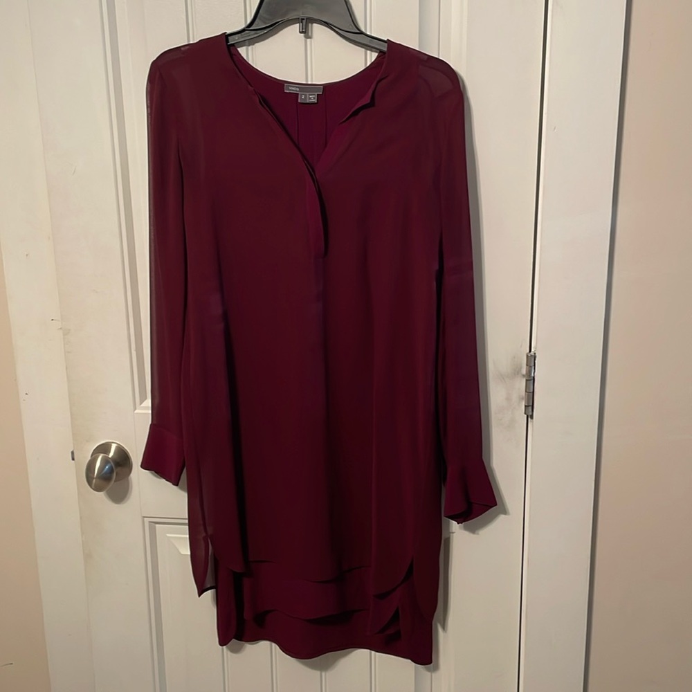 Vince Size 2 Burgundy Dress